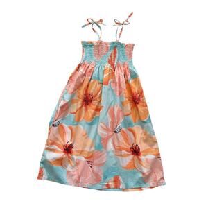 Tea Collection Mojave Desert Floral Smocked Midi Dress Size 7